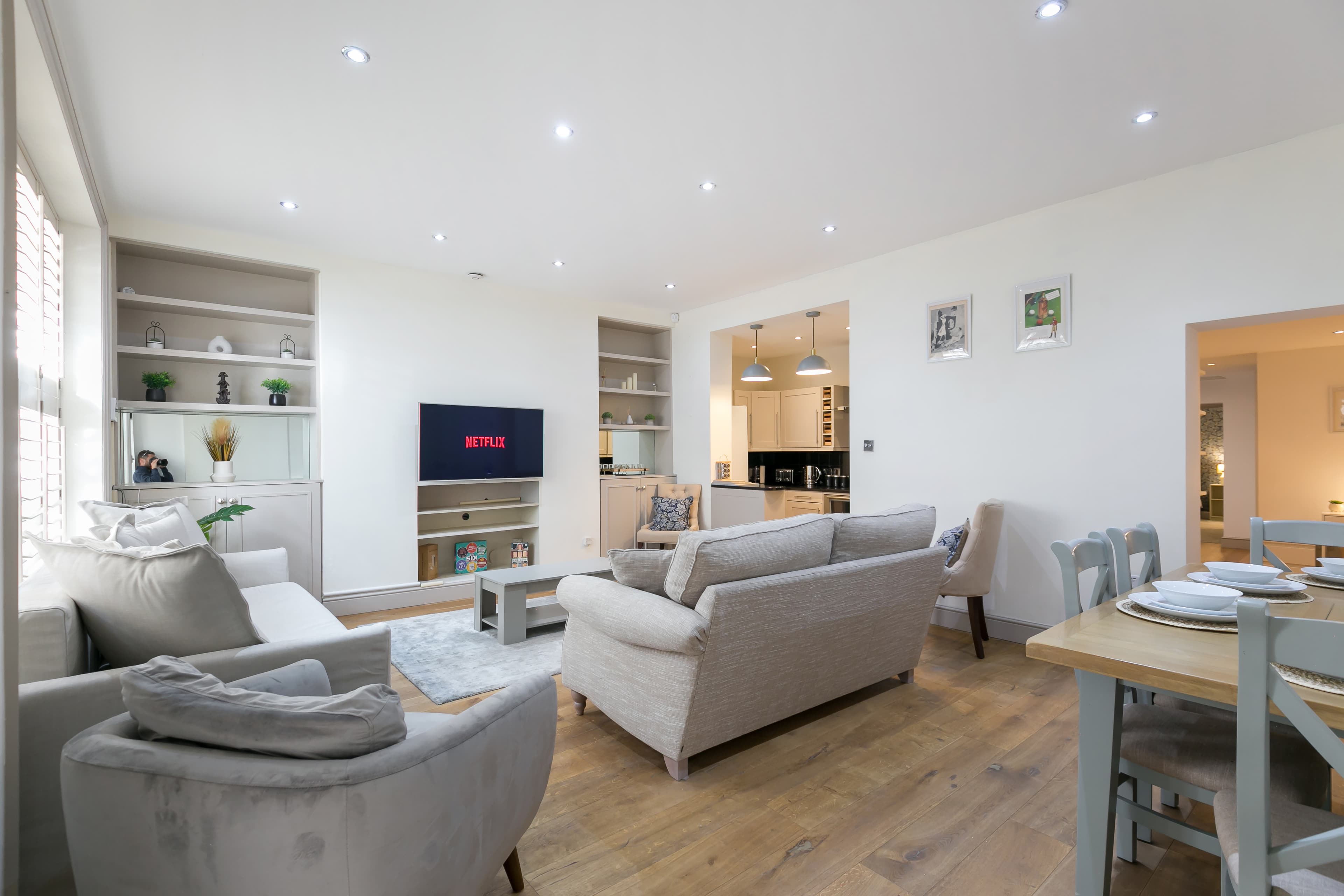 Living room with Netflix TV